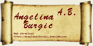 Angelina Burgić vizit kartica